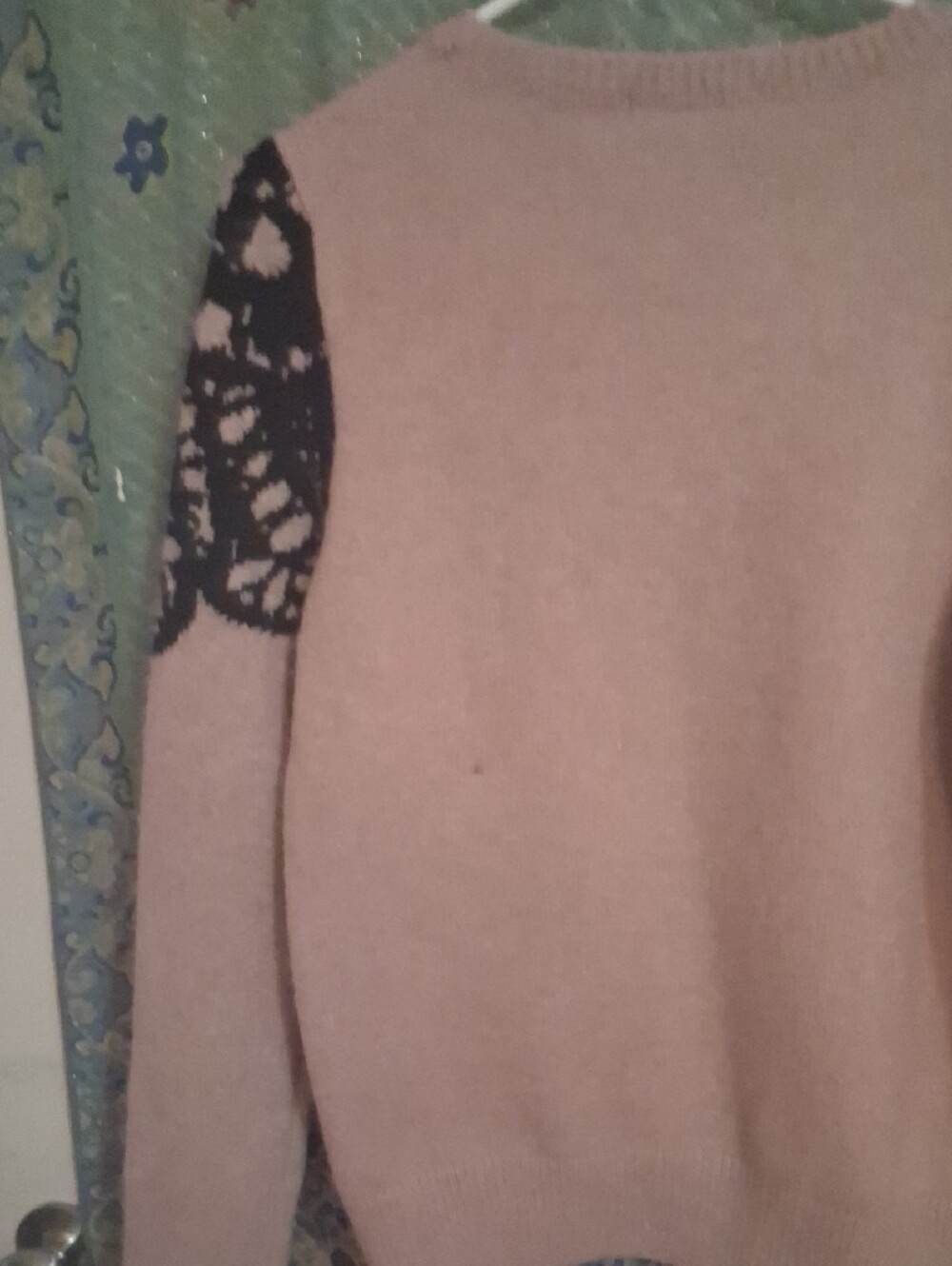 Liz Claiborne Pink and Black Floral Knit Sweater - Picture 6 of 6
